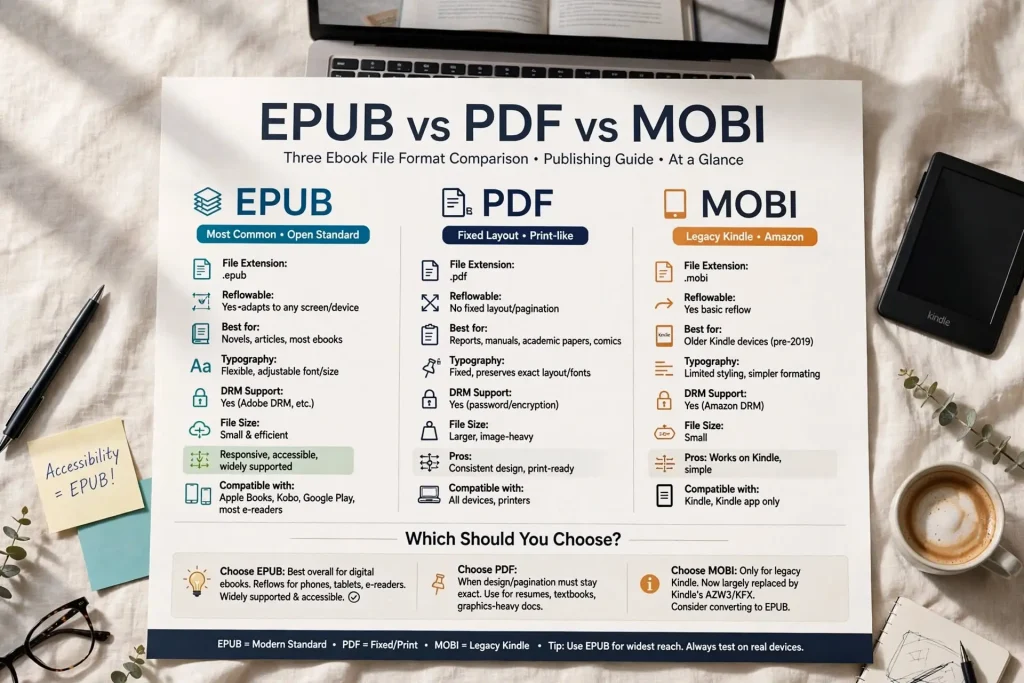 EPUB vs PDF vs MOBI